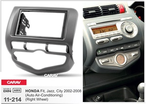 专用于本田飞度Jazz02-08(自动空调右驾)汽车音响DVD导航改装面框
