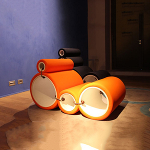 JoeColombo意大利现代设计师异形圆筒管状休闲躺椅轻奢简约靠背