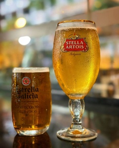 土耳其进口时代啤酒杯Stella高脚杯精致造型玻璃杯330ml500ml圣杯