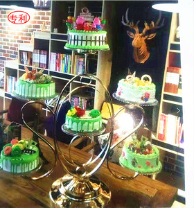 新创欧式铁艺蛋糕架灯塔型甜品台多层生日婚庆婚礼果盘多用花台架