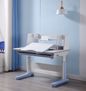 童步成长学习桌椅可升降学生书桌套装尺寸120cm×70cm蓝粉