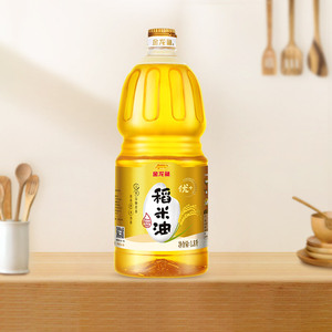 金龙鱼稻米油1.8L 优+稻米油食用油家用米糠油 炒菜煮饭健康营养
