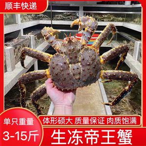 帝王蟹鲜活生冻10斤阿拉斯加大螃蟹长脚蟹板蟹海鲜水产顺丰包邮
