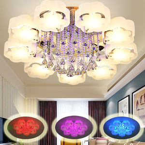 LED圆形水晶吸顶灯具客厅灯大灯现代简约温馨卧室灯餐厅灯饰家装
