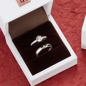 结婚订婚情侣男女仿真假对戒戒指一对轻奢小众婚礼仪式现场用道具