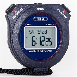 包邮SEIKO精工秒表 W073训练专业比赛计时器 10道记忆 简易防水