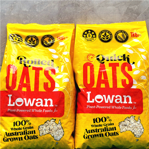 1kg LowanQuick Rolled Oats澳大利亚乐碗无添加全燕麦快熟燕麦片