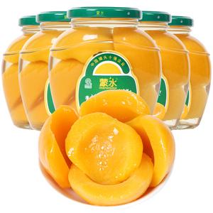 蒙水黄桃罐头正品整箱糖水新鲜橘子山楂水果罐头玻璃瓶混合装临沂