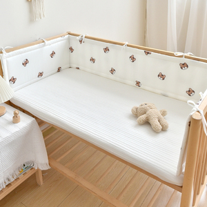 小天使拼接床床围宝宝全棉床品婴儿床围挡纯棉防撞床围可拆洗