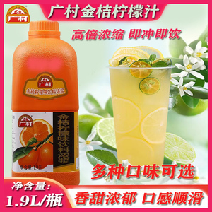 广村金桔柠檬浓缩果汁冲饮商用果味饮料水蜜桃草莓哈密瓜西瓜蓝莓