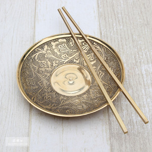 印度铜器干果盘糖果盘瓜子零食盘子养生纯铜筷子碟子点心盘调料盘
