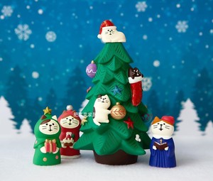 zakka圣诞节雪人圣诞老人圣诞树达摩猫咪家居饰品礼品桌面摆件