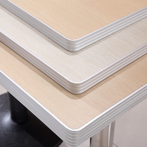 加厚长方形防火板餐桌面板办公鸭嘴台面工作台铝合金包边板免漆板