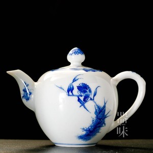 【器味】小雅青花壶单翠壶 阮定荣手工作品经典之一 茶壶茶具茶器