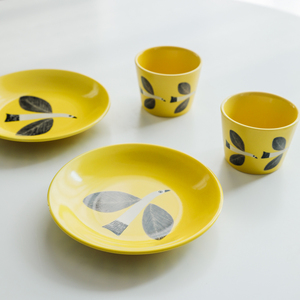 MUSe Garden 日本松尾制品 陶瓷手握杯水杯小菜盘子沙拉盘甜点盘