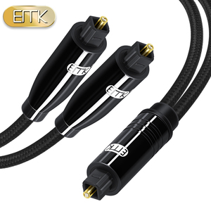 EMK 数字光纤音频线一分二输出线二进一出optical一拖二分配线