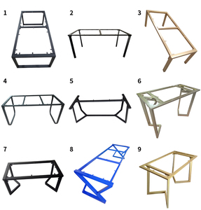 定制铁艺桌架金属桌子支架电脑吧台茶几脚不锈钢架子餐桌腿大理石