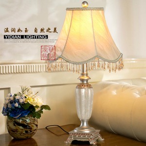 欧式经典轻奢白玉台灯 美式简约创意客厅卧室床头书房婚庆灯饰