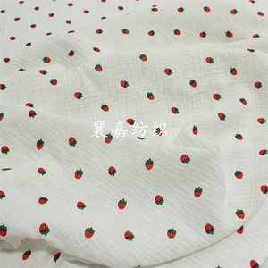 双层棉纱布绉布 婴童服装面料 床品 家居服布料