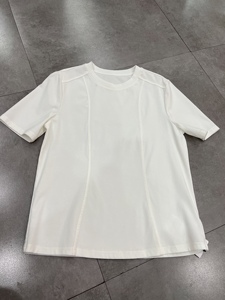 叙函2024春季新款纯白色t恤女短袖宽松休闲打底衫简约设计感上衣