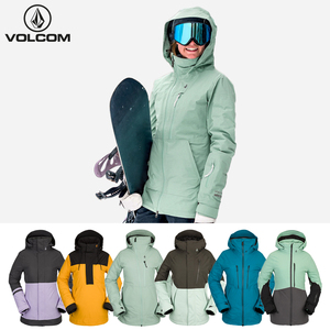 21款钻石volcom单板滑雪服衣女厚goretex防水透气保暖防风黑粉白