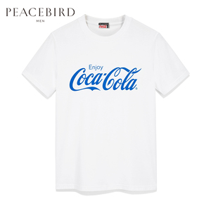 太平鸟男装 可口可乐联名男士短袖夏季T恤BYDA82B06