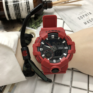 2024新款手表暗红色防水女运动韩版中学生男生手表简约潮流电子表