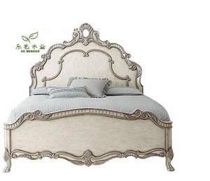 欧式创意复古实木雕花婚床美式新古典轻奢公主床双人床可定制