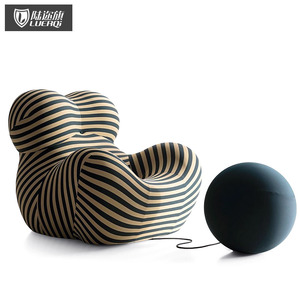 北欧休闲球形upjunior单人沙发椅个性创意艺术妈妈的环抱绣球椅凳