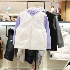 NEPA KIDS韩国童装代购23年冬男女童单拉链连帽卫衣马甲两件套