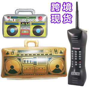 PVC大哥大收音机充气玩具手机儿童仿真电话模型玩具演出乐器道具