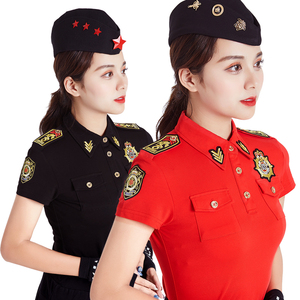 森林骑士水兵舞服装女套装2022新款夏季短袖T恤上衣广场舞表演服