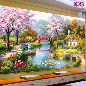 KS十字绣梦幻家园客厅大幅2024新款线绣欧美油画86色需要自己刺绣