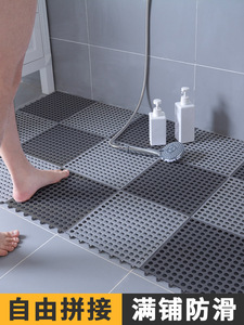 卫生间防滑地垫洗澡防摔浴室防漏水隔水全铺可剪带孔的淋浴垫沐浴