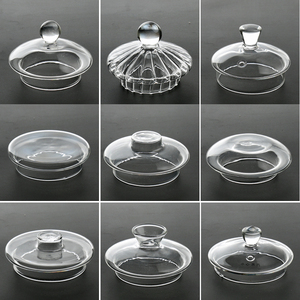 耐热的玻璃泡茶壶盖子配件零配煮茶器透明花茶壶配盖办公室茶具家