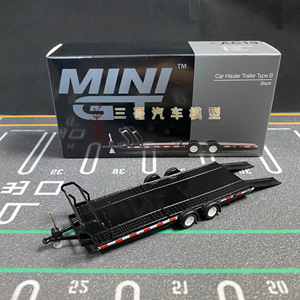 MINI GT 1:64 #AC19 拖板 拖车架 黑色 仿真合金汽车模型收藏摆件