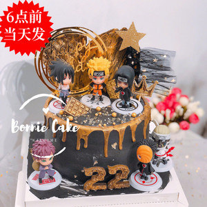 火影忍者生日蛋糕装饰摆件海王路飞卡卡西儿童蛋糕生日烘焙摆件