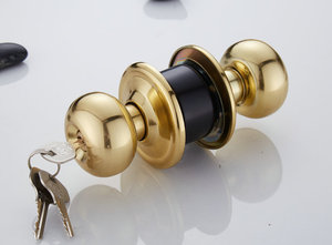 包邮金色球形锁室内门锁木门锁简约房门圆锁卫生间洗手间球型把手