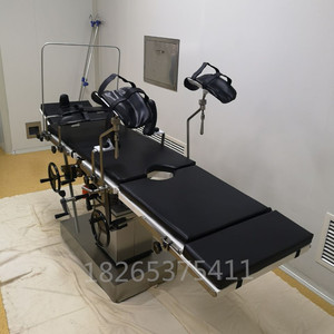 华悦医用液压手动综合手术床侧面操纵手术床普通手术台脚踏油泵式