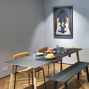 北欧桌子书桌餐桌酷黑白现代简约木桌丹麦风格长桌方桌餐桌书桌