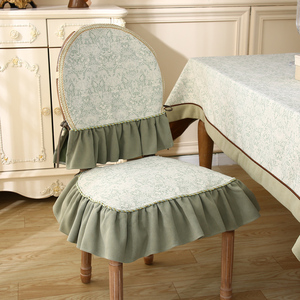 拂晓餐椅垫椅子坐垫套装法式轻奢高端家用欧式现代凳套美式靠背巾