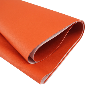 半米价 橙色1mm加厚超纤皮革面料汽车坐垫沙发硬包软包皮革仿真