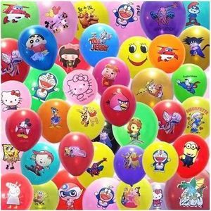 12寸卡通动物气球加厚2.8g多款圆形儿童生日装饰布置内球DIY材料