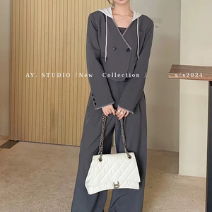 十三行AY正版韩版西装套装女春装2024新款时尚洋气高级感两件套潮