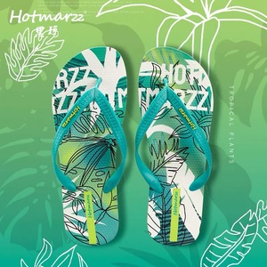 hotmarzz夏日新款男时尚达人情侣沙滩鞋加厚外出防滑大码夹脚拖鞋