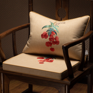 中式古典红木沙发坐垫家用客厅太师椅圈椅垫防滑茶椅乳胶座垫定做