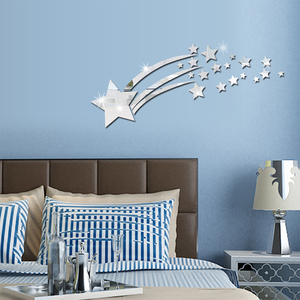 亚克力流星镜面墙贴3D立体客厅卧室儿童房天花板墙上自粘创意装饰