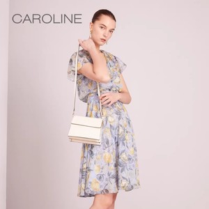 CAROLINE卡洛琳2019夏季专柜正品雪纺印花连衣裙L6200601-2780