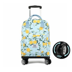 背包式行李箱便携式可折叠旅行包行李袋带滑轮拉杆的软背拉两用女
