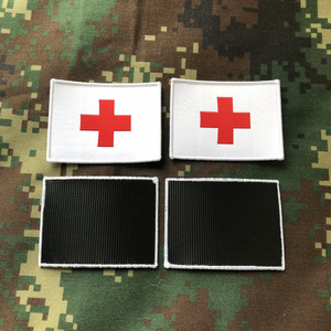 3543魔术贴臂章五星胸章袖标定做军训健身教练教官袖章定制红十字